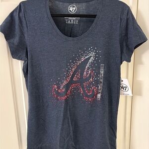 47 Brand Braves Navy Graphic T-Shirt